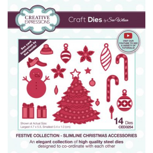 slimline christmas accessories - sue wilson slimline collection ced3254